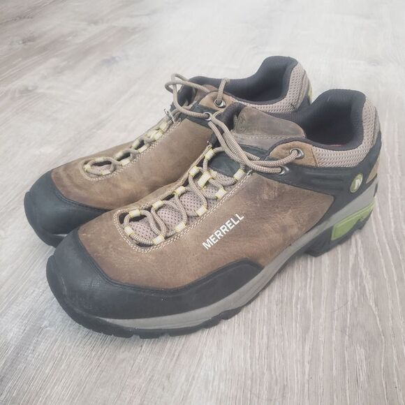 Merrell Col Bungee Cord Mid Waterproof Hiking Boots Brown Men's Size 13 J50207 - Picture 1 of 11